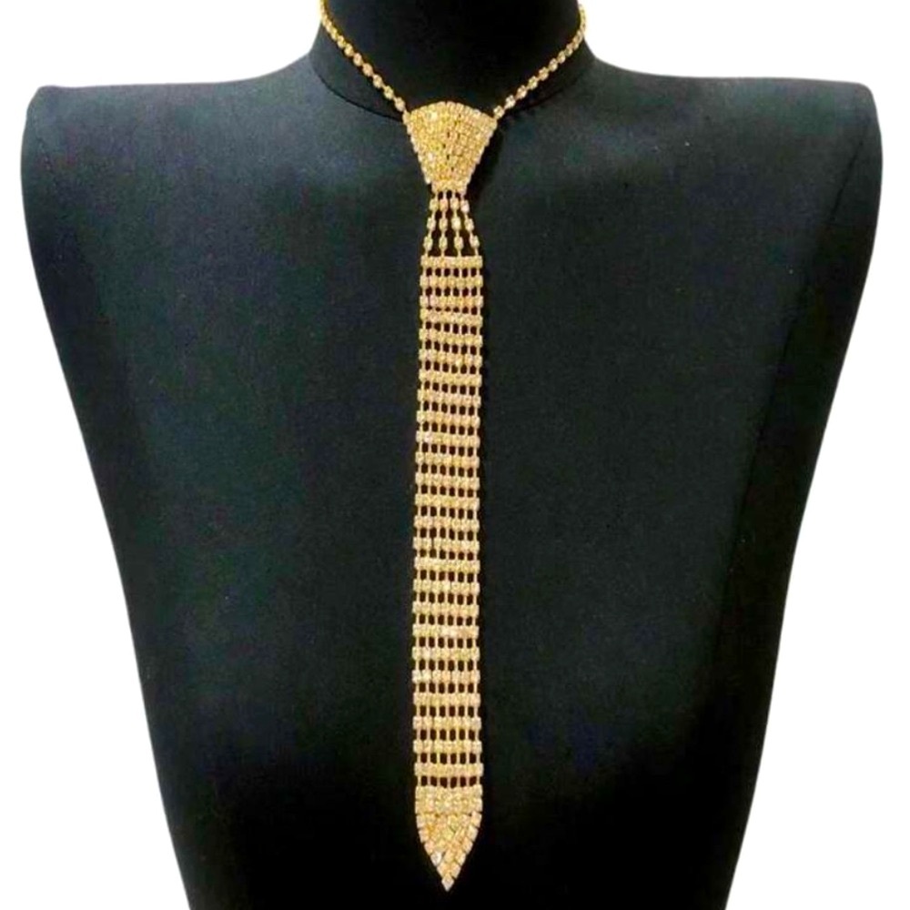 Gold Mesh Tassel Pendant Necklace - Women Jewelry Necklaces